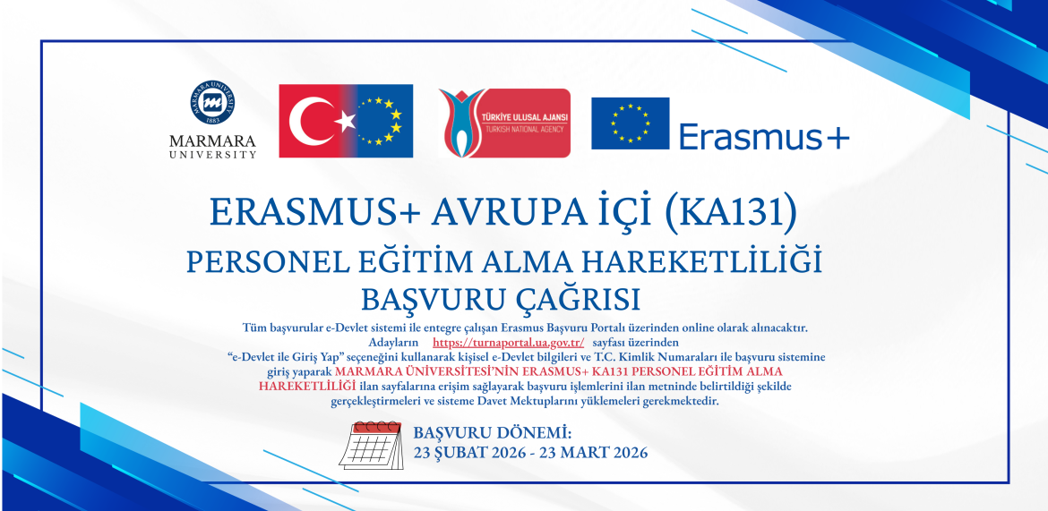 ERASMUS+ KA131 PERSONEL EĞİTİM ALMA HAREKETLİLİĞİ BAŞVURU ÇAĞRISI