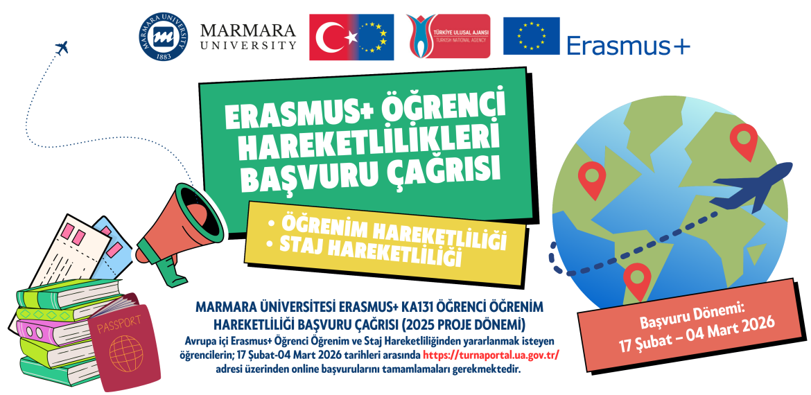 MARMARA ÜNİVERSİTESİ ERASMUS+ KA131 ÖĞRENCİ ÖĞRENİM HAREKETLİLİĞİ BAŞVURU ÇAĞRISI